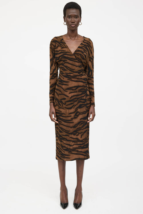 Norma Kamali Patterned Wrap Dress