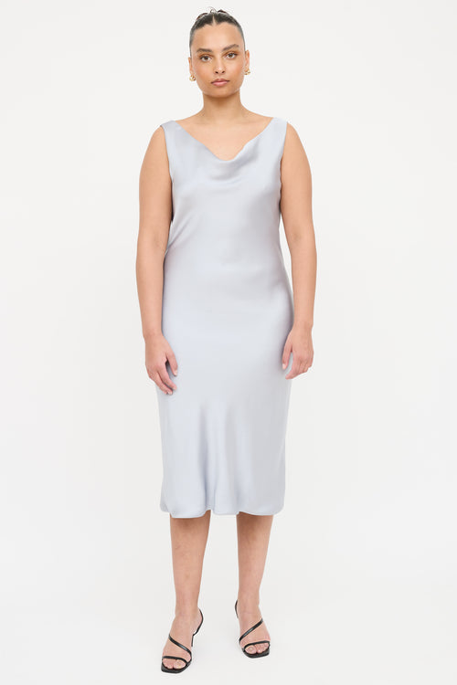 Norma Kamali Satin Cowl Dress