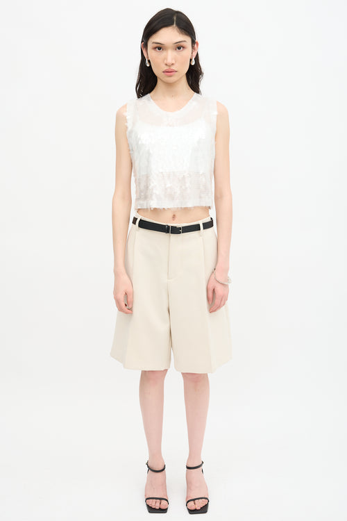 Norma Kamali Sequin Crop Top
