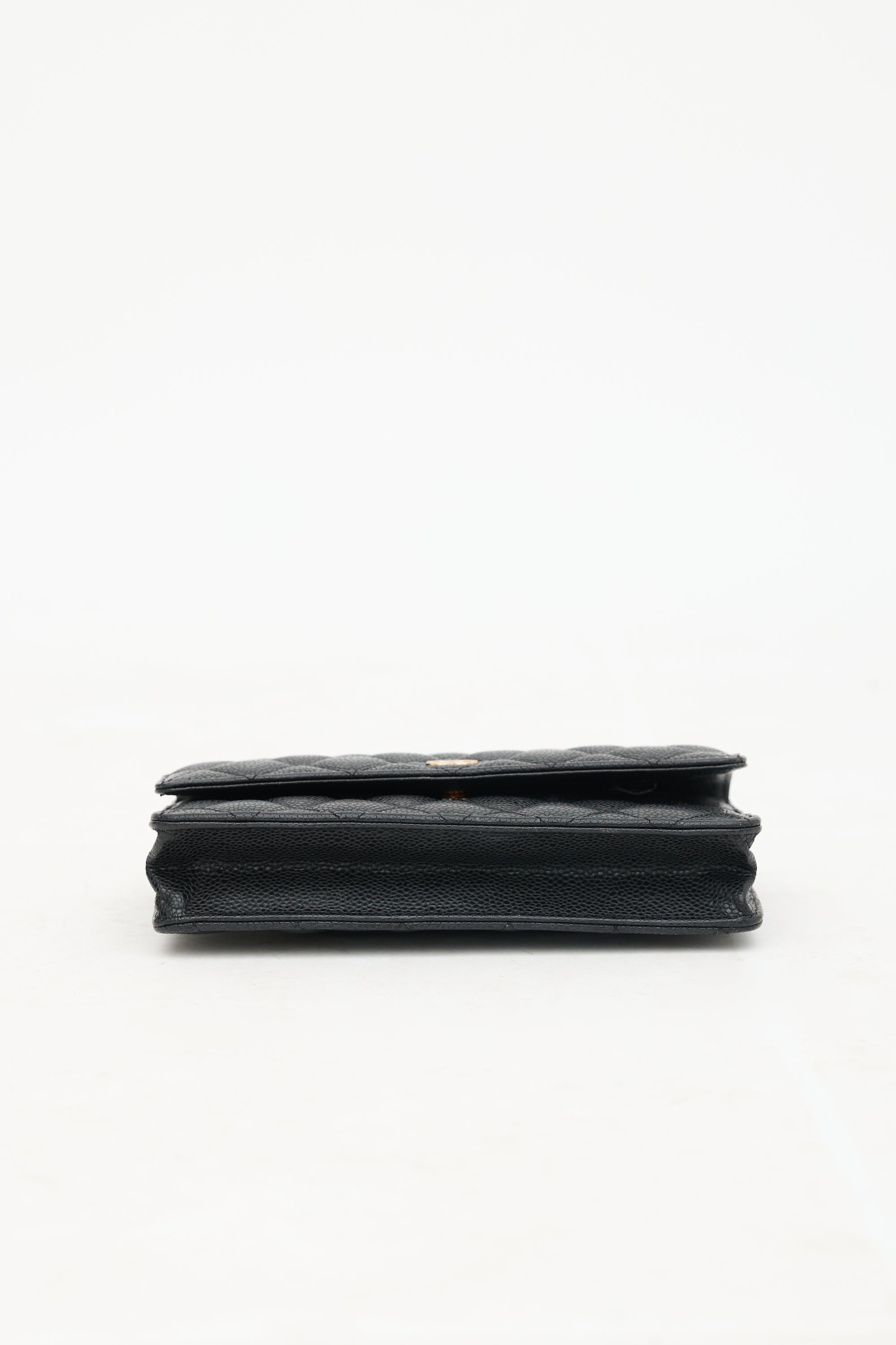Chanel 2012 Quilted Caviar Wallet On Chain Bag