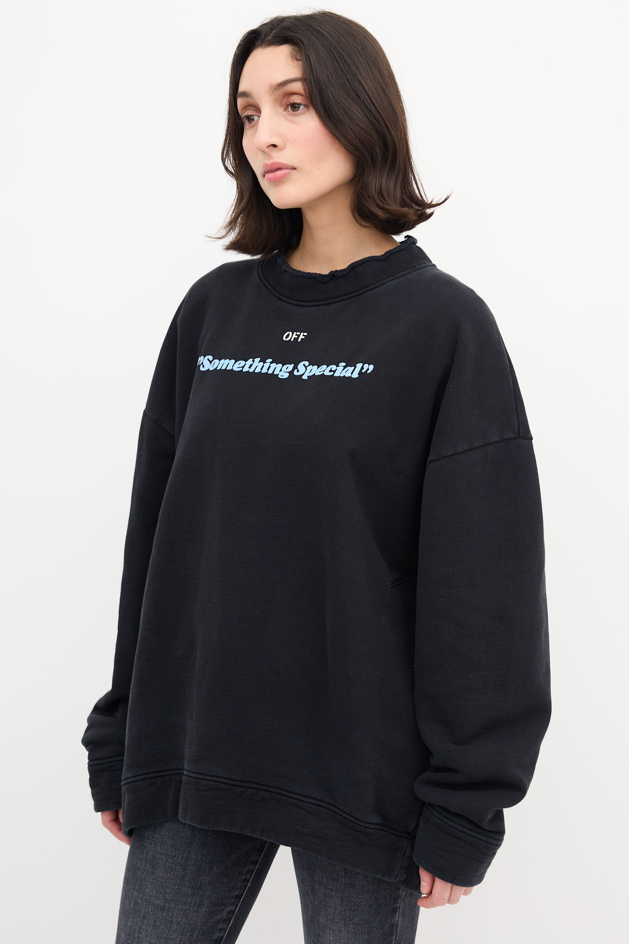 Off-White Black Something Special Crewneck