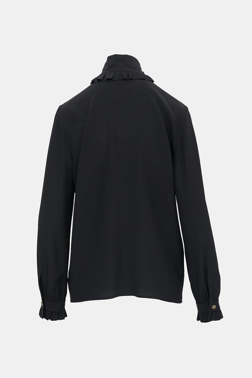 Gucci Ruffled Tie Collar Blouse