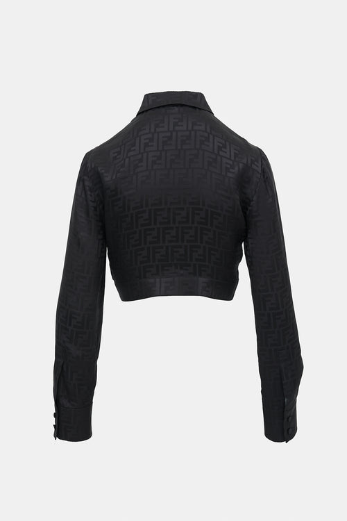 Fendi Silk Monogram Jacquard Shirt
