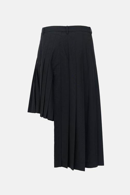 Sacai Asymmetrical Pleated Skirt