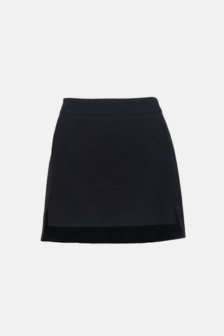 Dries Van Noten Wool Jacquard Mini Skirt