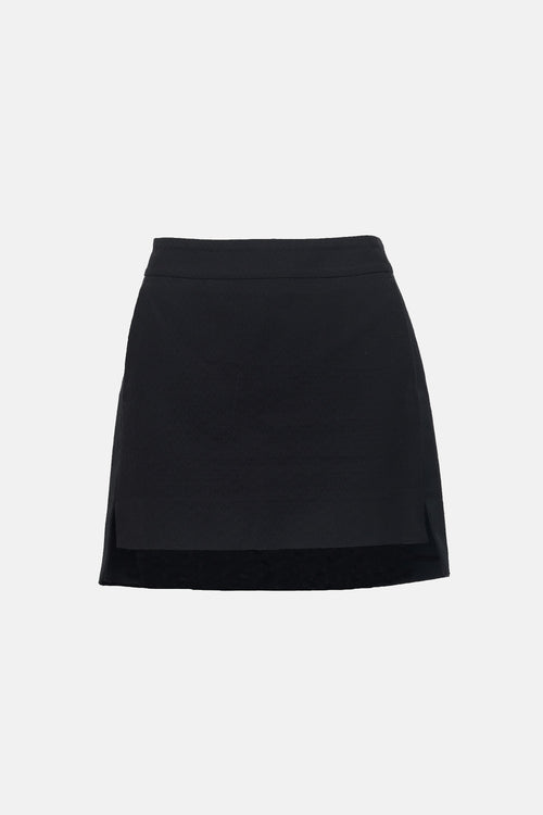 Dries Van Noten Wool Jacquard Mini Skirt