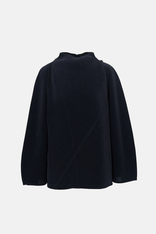 Issey Miyake Asymmetrical Plissé Shirt