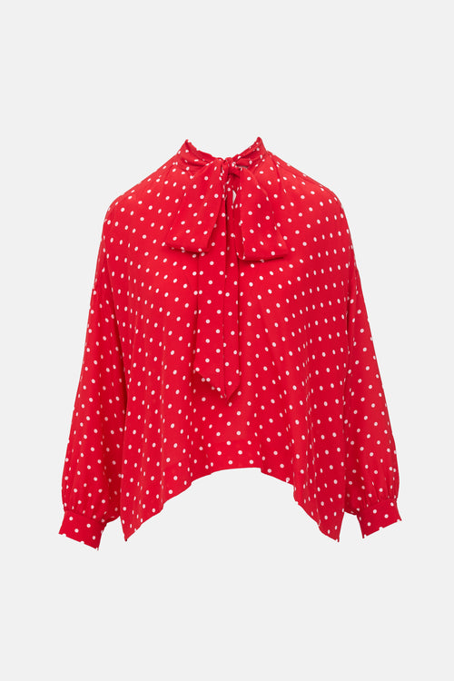 Balenciaga FW 2019 Oversized Silk Blouse