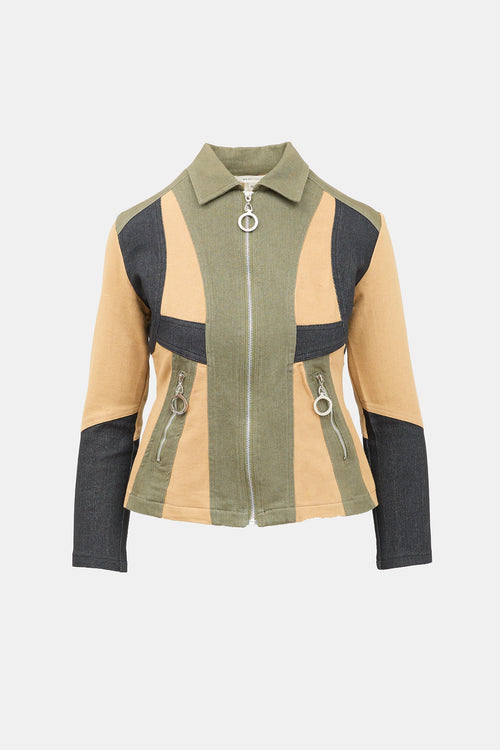 Marc Jacobs SS 2004 Colourblock Moto Jacket