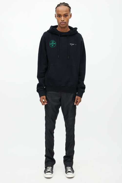 Off-White Black & Multi Logo Hoodie