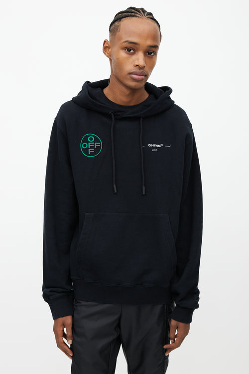 Off-White Black & Multi Logo Hoodie