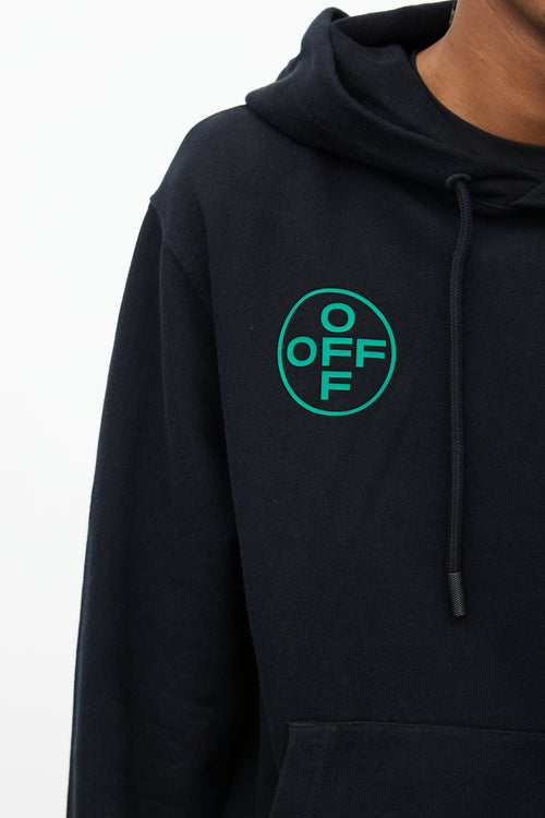 Off-White Black & Multi Logo Hoodie