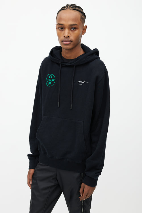 Off-White Black & Multi Logo Hoodie