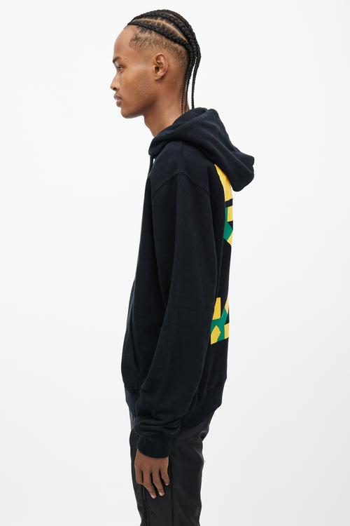 Off-White Black & Multi Logo Hoodie