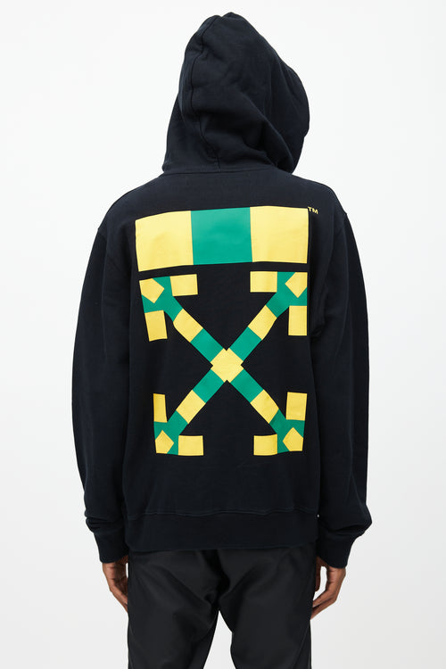 Off-White Black & Multi Logo Hoodie