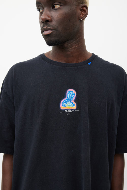 Off-White Black & Multicolour Logo T-Shirt