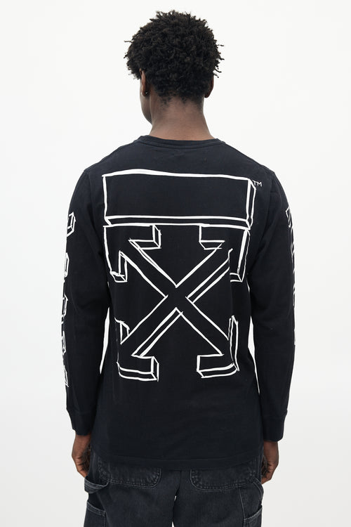 Off-White Black & White Logo Longsleeve