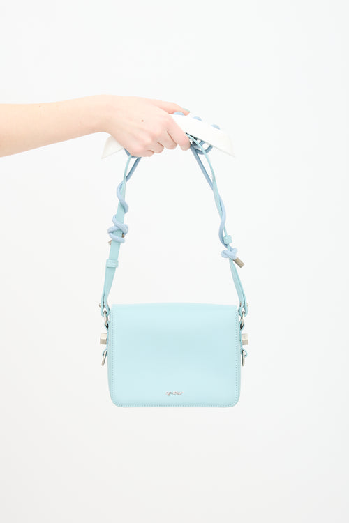 Off-White Leather Binder Clip Padded Shoulder Bag
