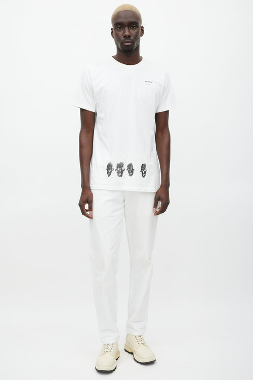 Off-White White & Multicolour Famous Athletes T-Shirt