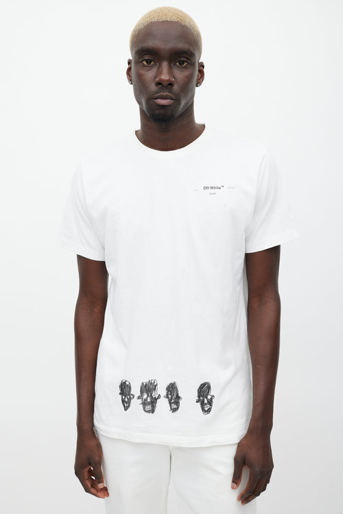 Off-White White & Multicolour Famous Athletes T-Shirt