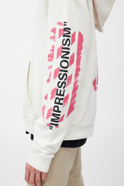 Off-White White & Multicolour Impressionism Logo Hoodie