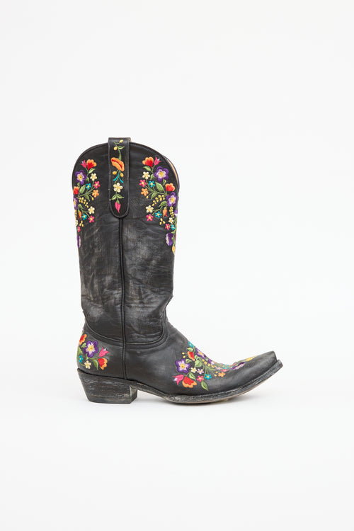 Old Gringo Leather Floral Embroidered Cowboy Boot