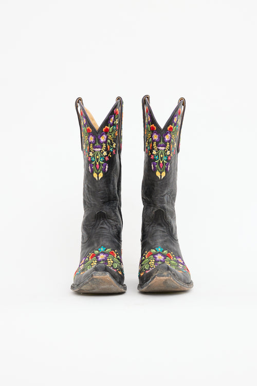 Old Gringo Leather Floral Embroidered Cowboy Boot