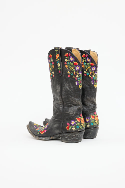 Old Gringo Leather Floral Embroidered Cowboy Boot