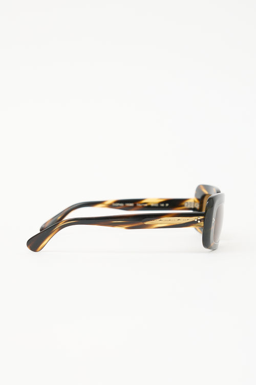 Oliver Peoples Saurine Rectangular Sunglasses