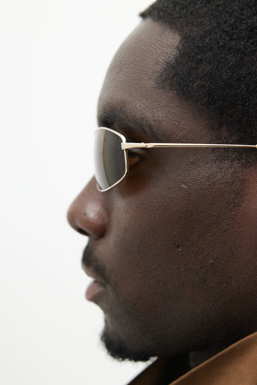 Oliver Peoples Silver & Brown Nitro 61 Sunglasses