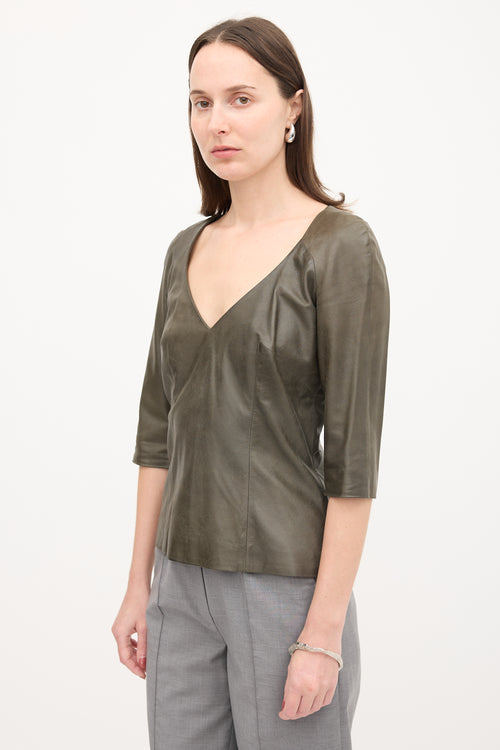 Olivier Theyskens 2001 Leather Top