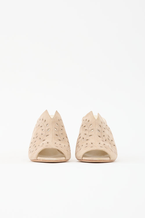 Oscar de la Renta Suede Ellery Mule