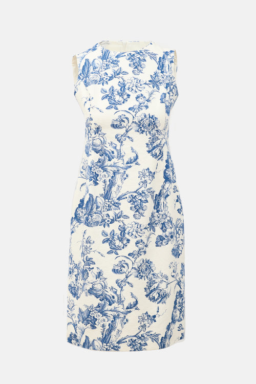 Oscar de la Renta Resort 2019 Floral Sheath Dress