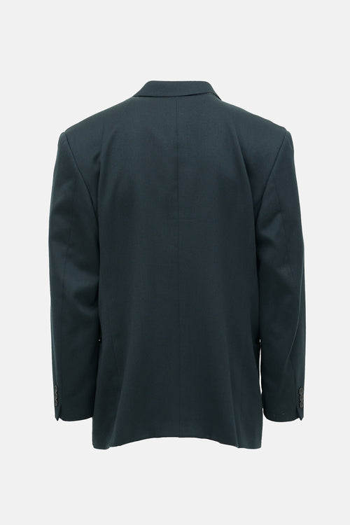 Oscar de la Renta Wool Blend Double Breasted Blazer