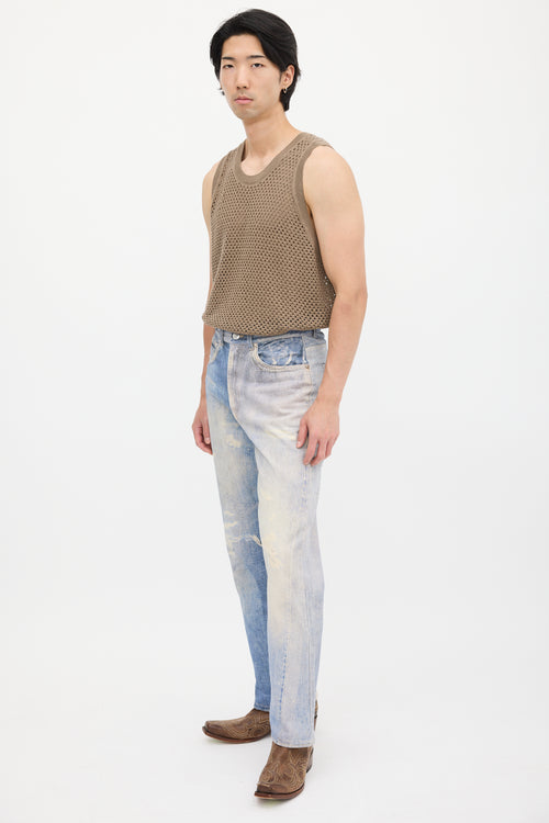 Our Legacy Blue Distressed Trompe L'oeil Jeans