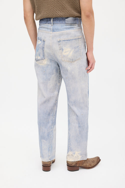 Our Legacy Blue Distressed Trompe L'oeil Jeans