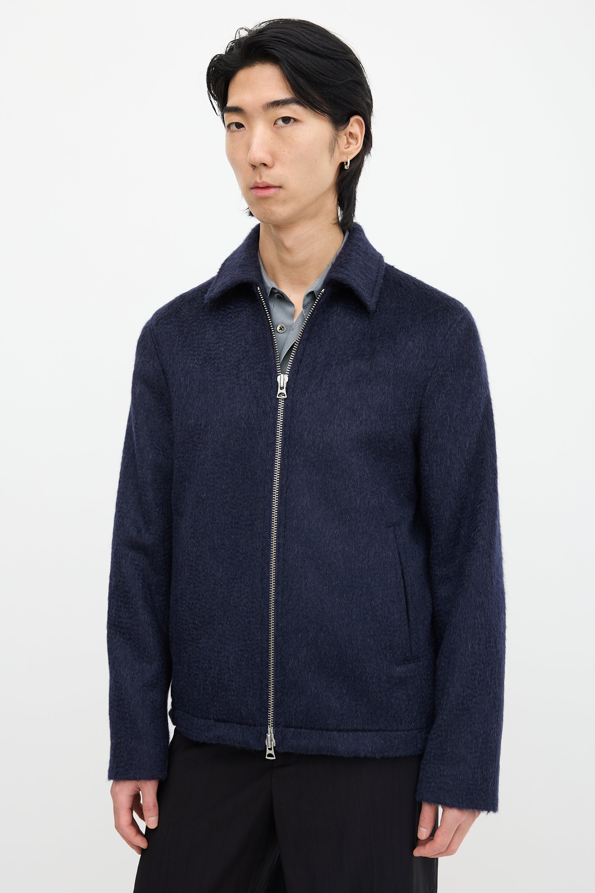 Wool & Mohair Pressed Cilium Jacket