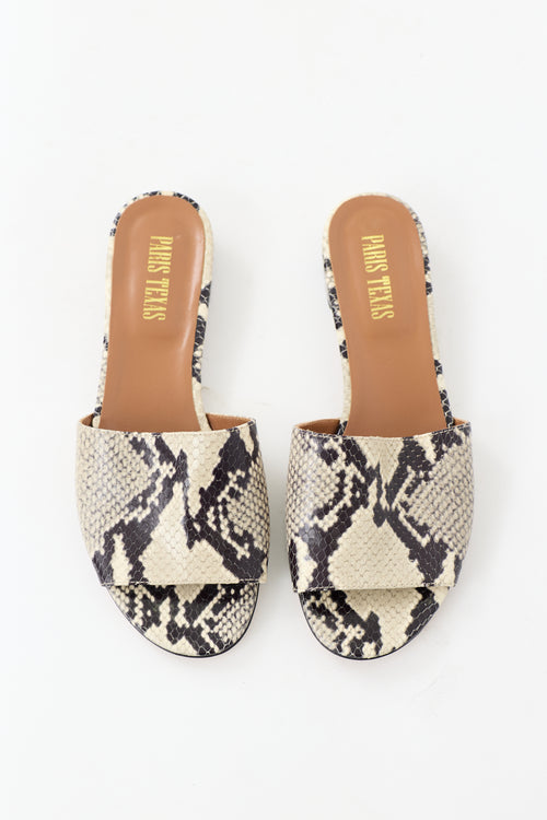 Paris Texas Printed Leather Slide