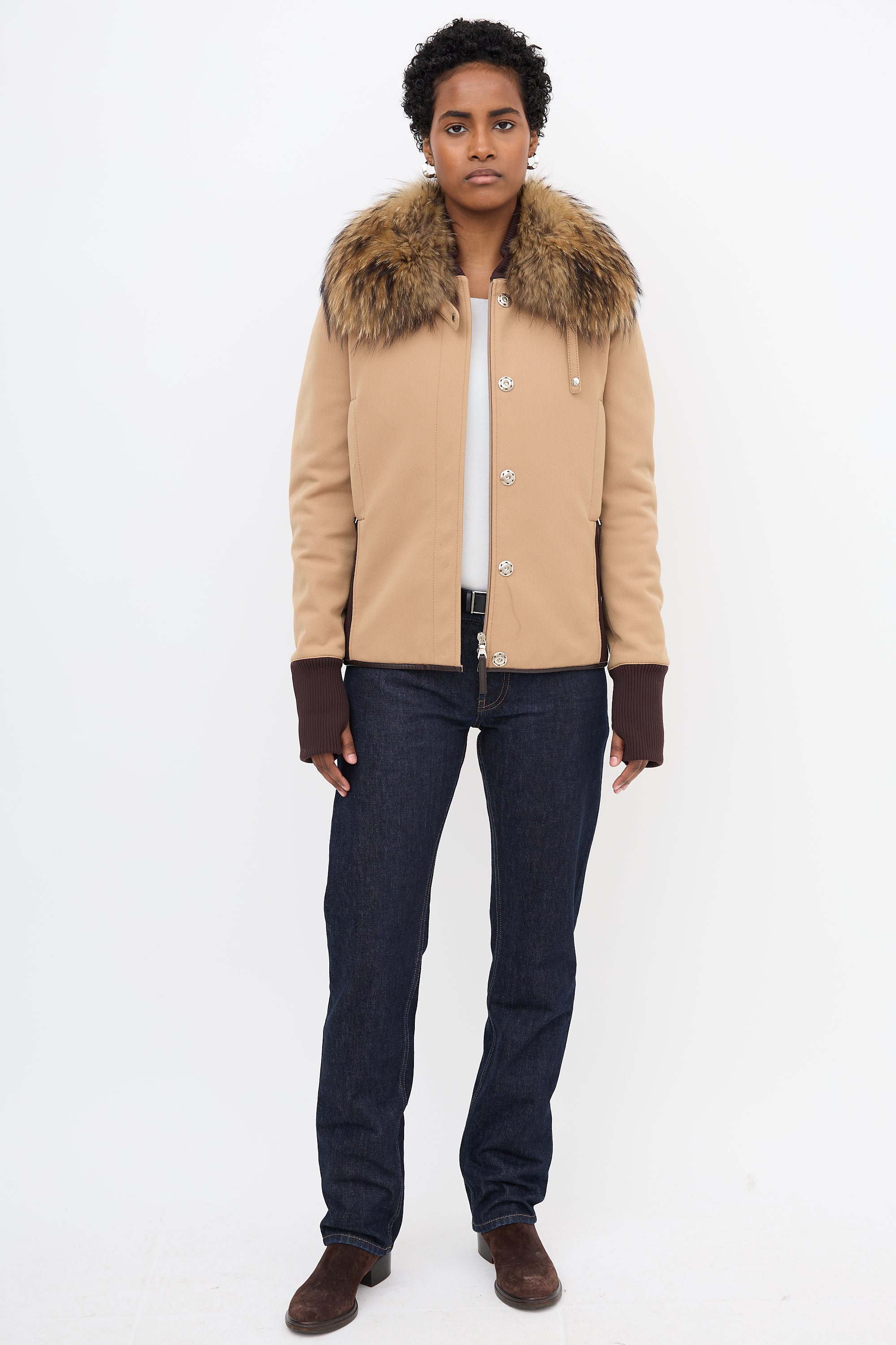 Prada Sport Removable Fur Jacket