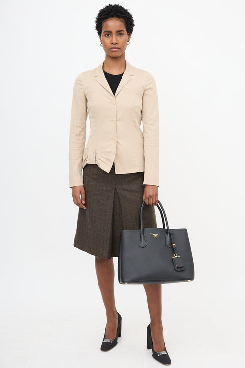 Prada Saffiano Leather Small Double Bag