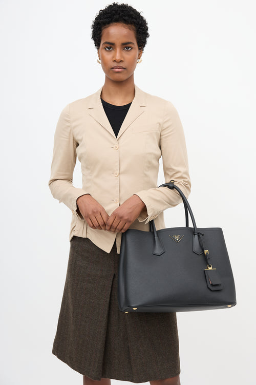Prada Saffiano Leather Small Double Bag