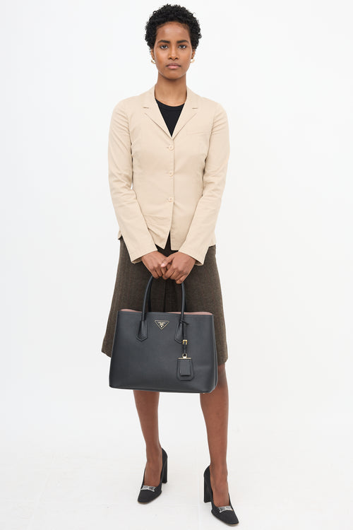 Prada Saffiano Leather Small Double Bag
