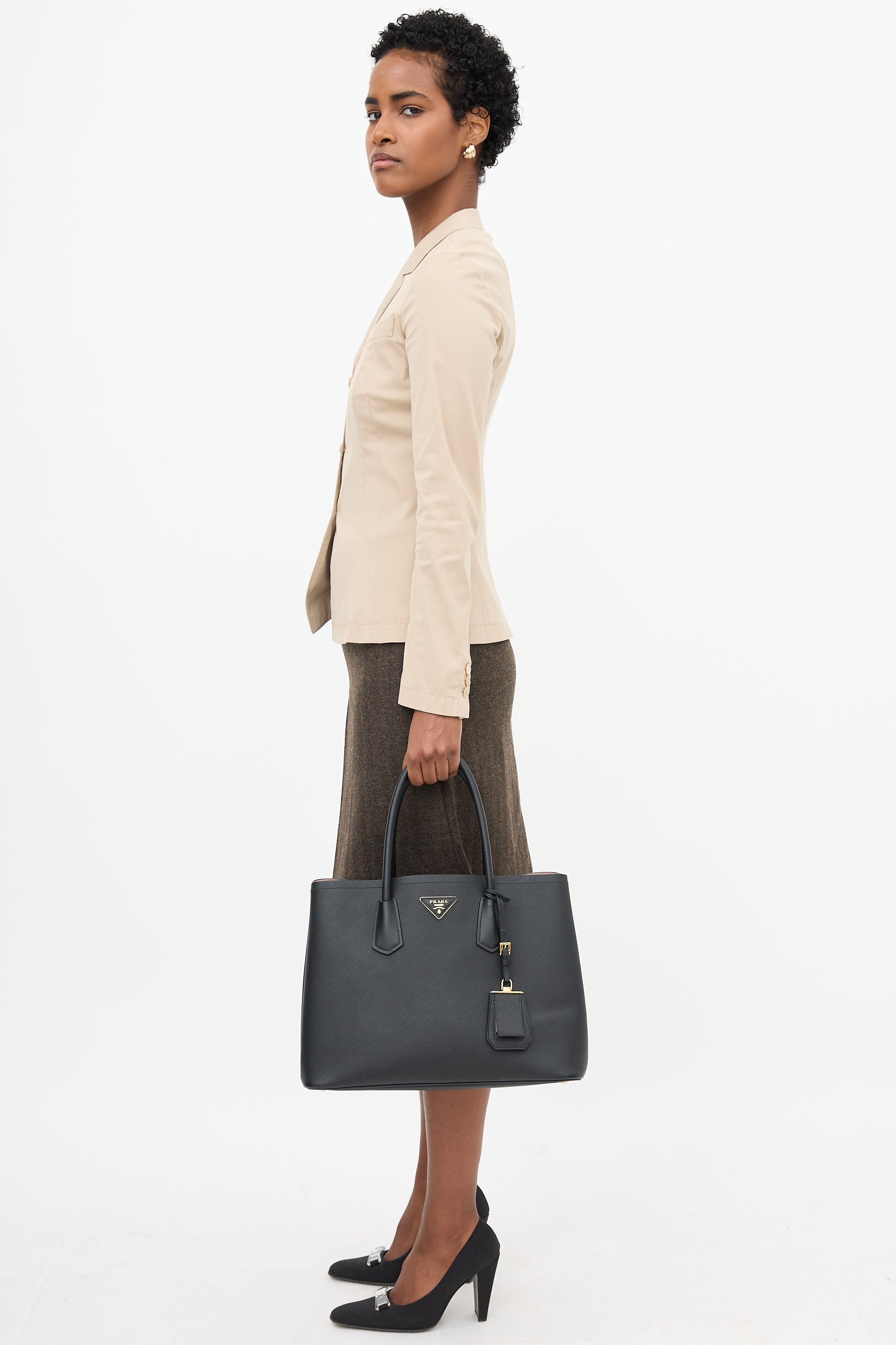 Prada Saffiano Leather Small Double Bag