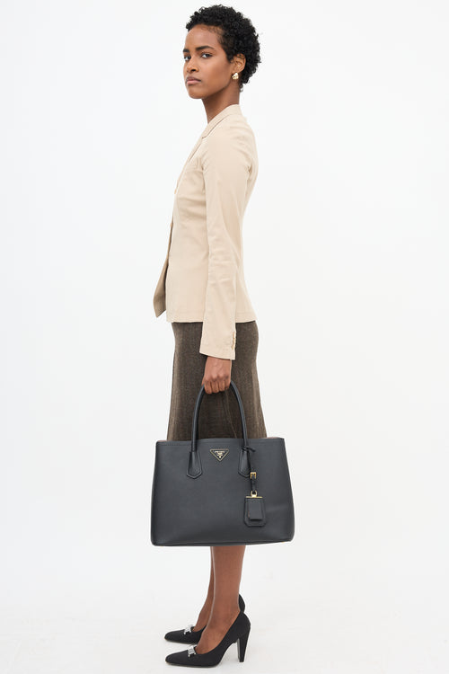 Prada Saffiano Leather Small Double Bag