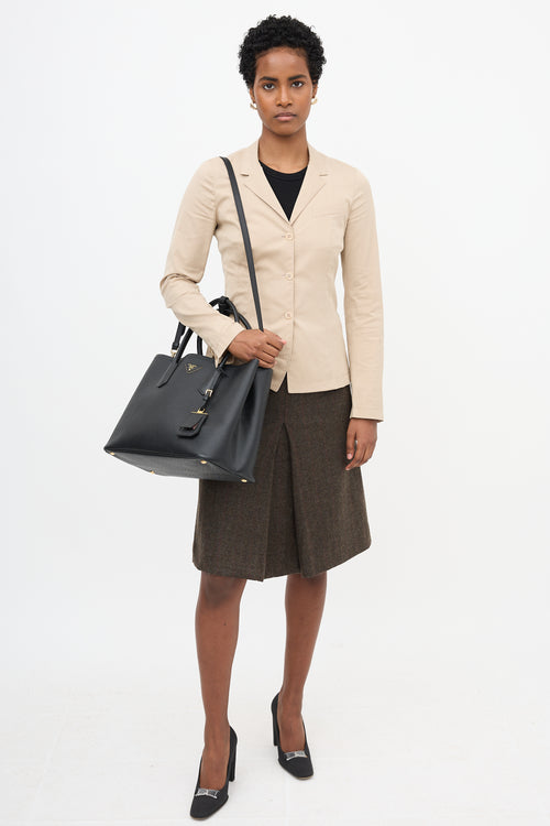 Prada Saffiano Leather Small Double Bag