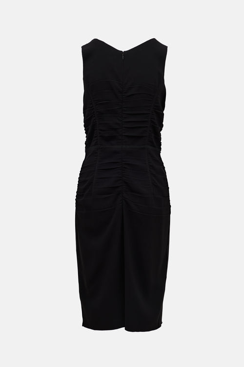 Prada 2006 Ruched Midi Dress