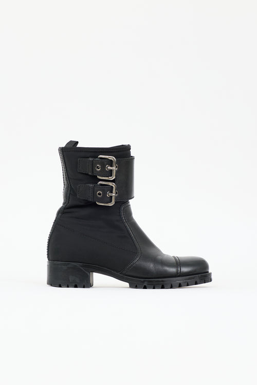 Prada Leather & Nylon Boot