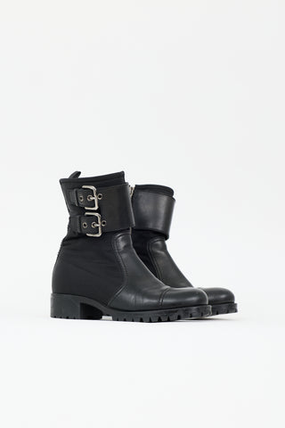 Prada Leather & Nylon Boot