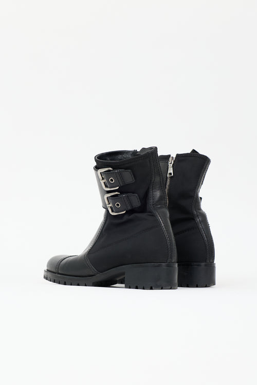 Prada Leather & Nylon Boot