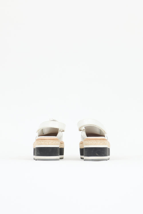 Prada Leather Brogue Slingback Oxford